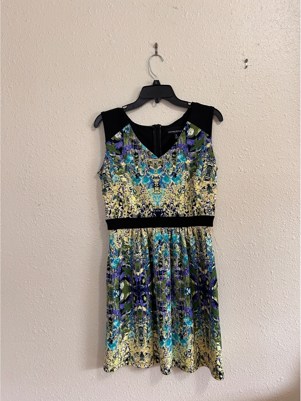 Cynthia Rowley multicolor sleeveless fit and flare dress size 10